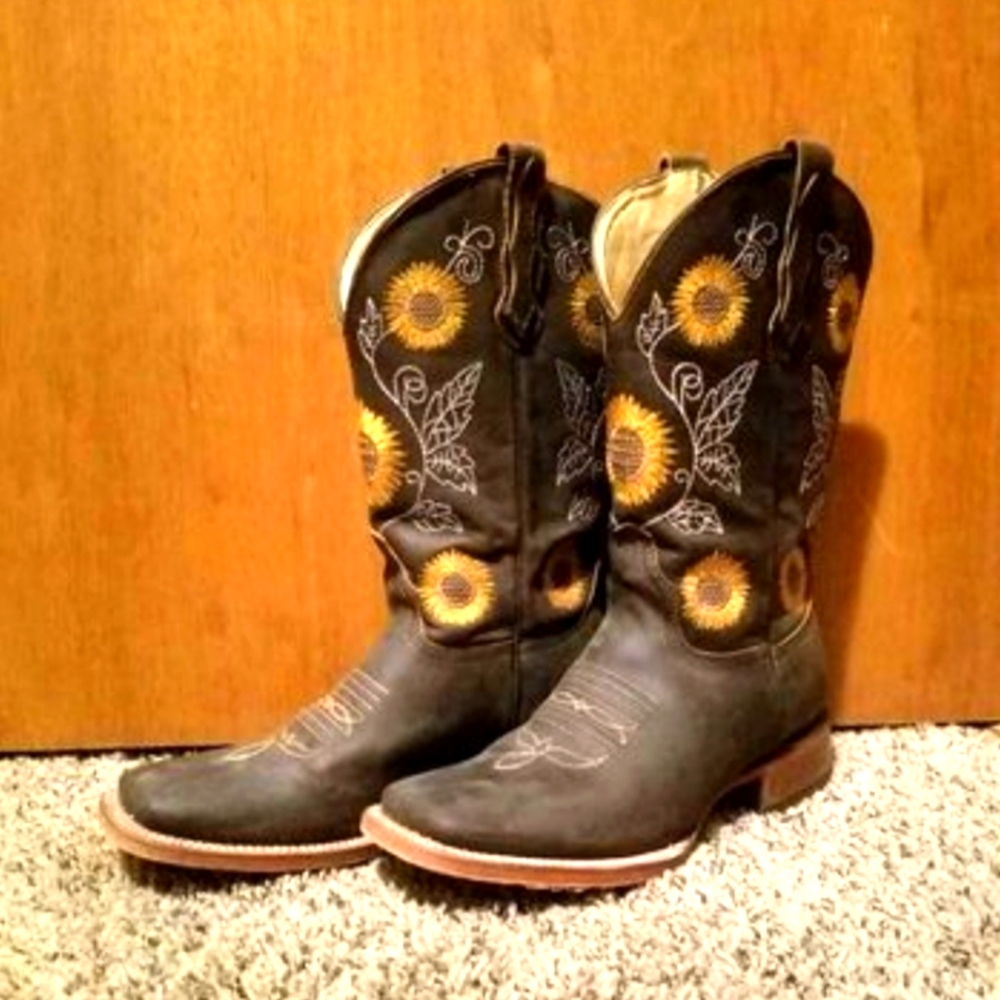 Womens leather country boots